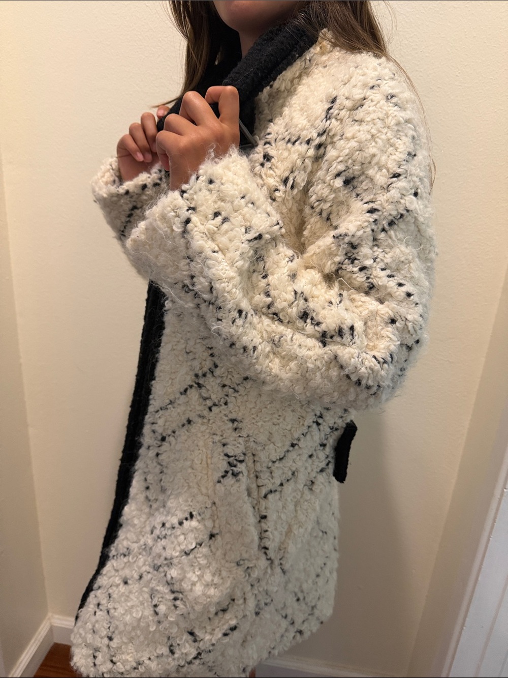 Free People High Collar Wool Button Down
